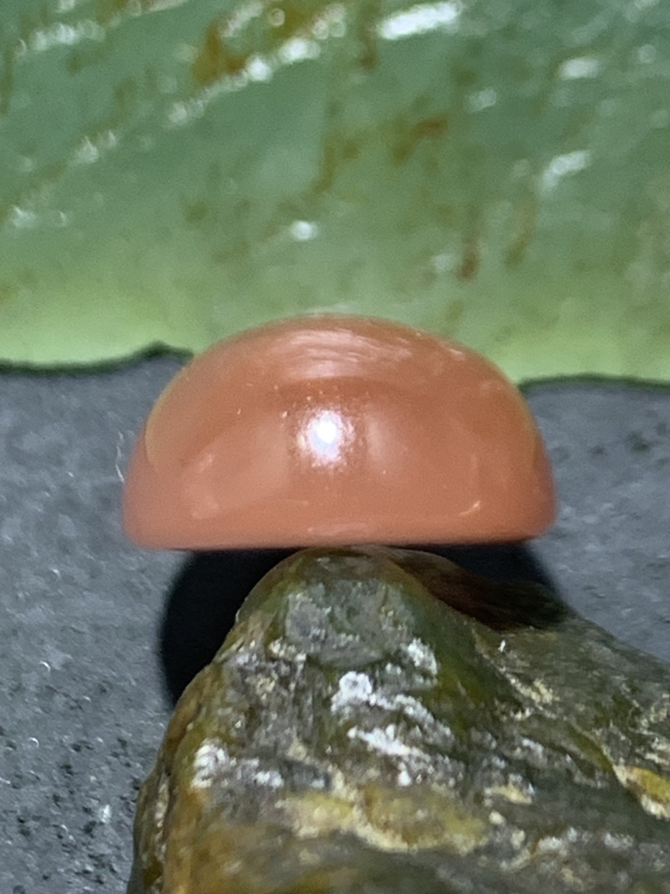 精美南红玛瑙荔枝冻飘朱砂戒面一个，