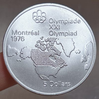 全场一元起拍 世界散币、银币专场 第51期 - 全新品 1976年加拿大联邦蒙特利尔奥运会5加元精制银币 重24.3克