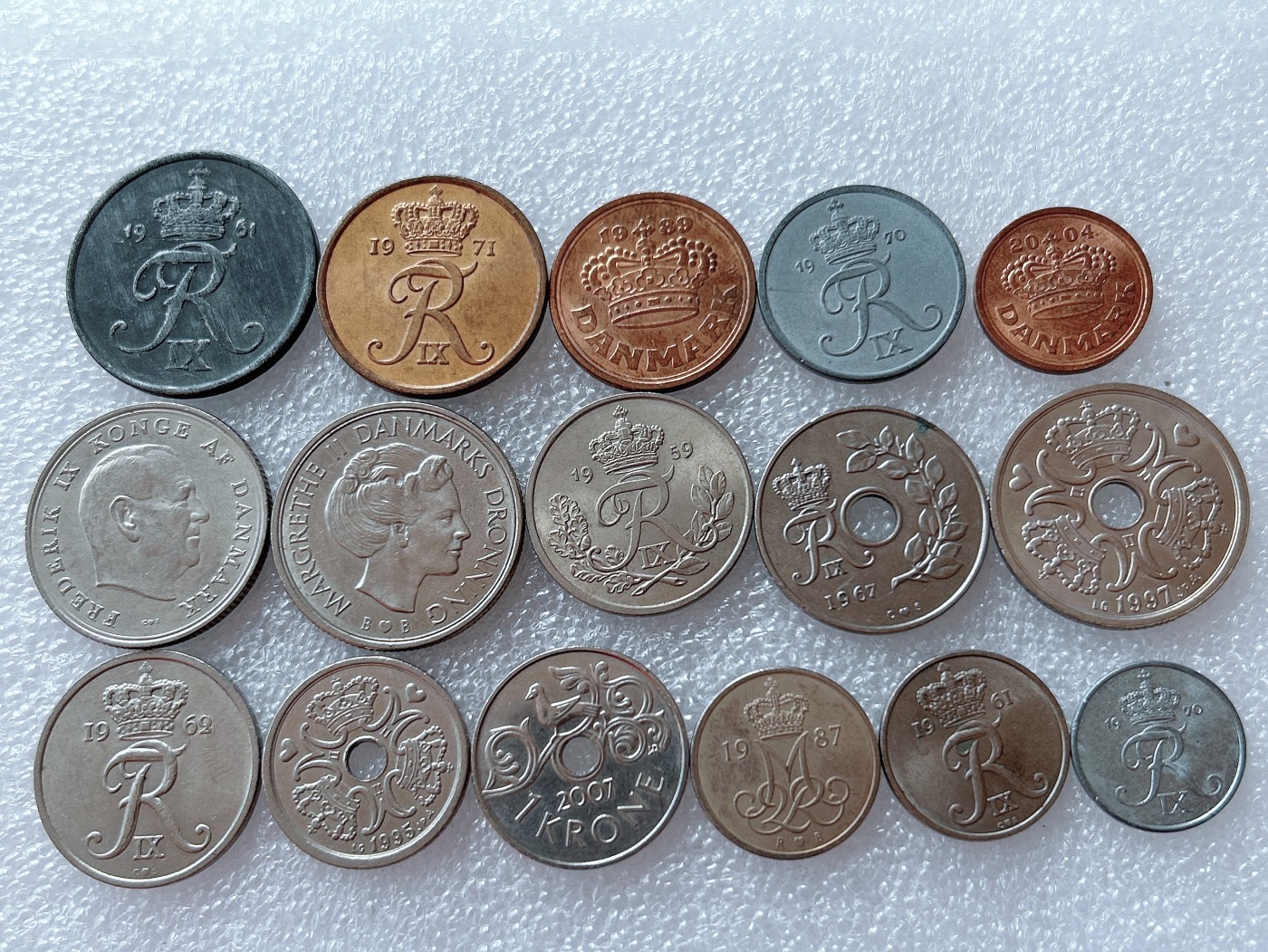 全场一元起拍 世界散币、银币专场 第51期 丹麦硬币 16枚 无重复