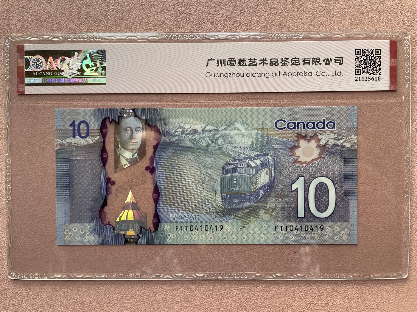 加拿大10元 塑料钞 