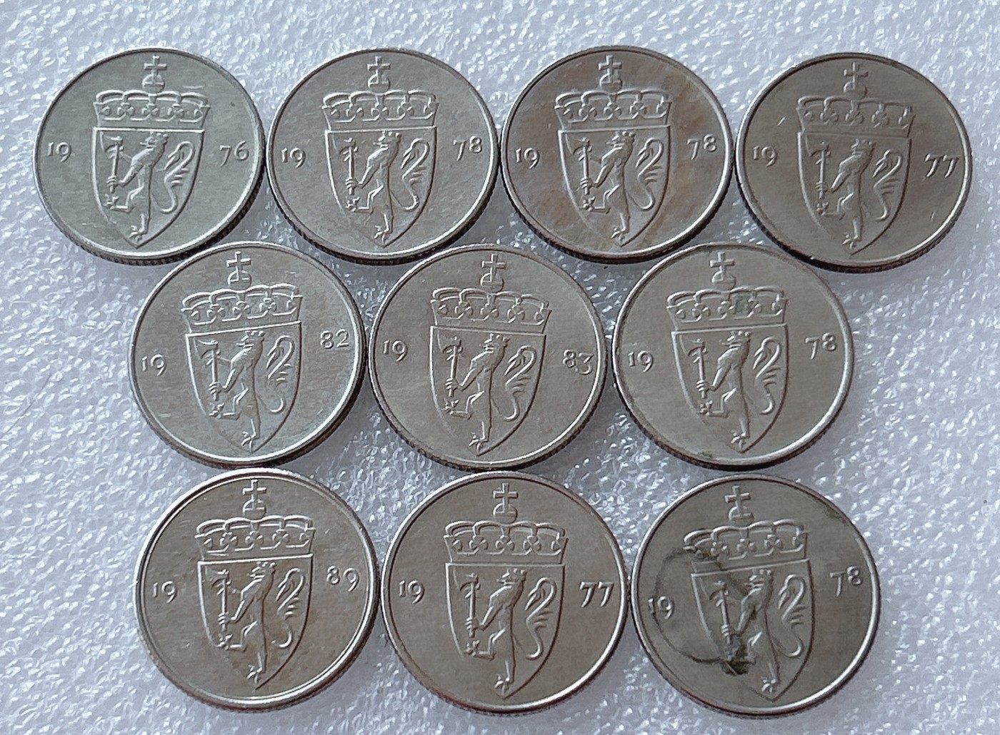 全场一元起拍 世界散币、银币专场 第51期 挪威50欧尔 10枚