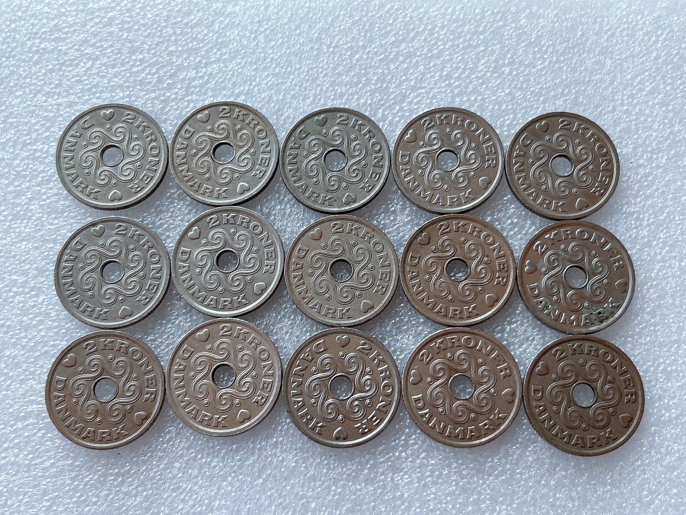 全场一元起拍 世界散币、银币专场 第51期 丹麦2克朗 15枚