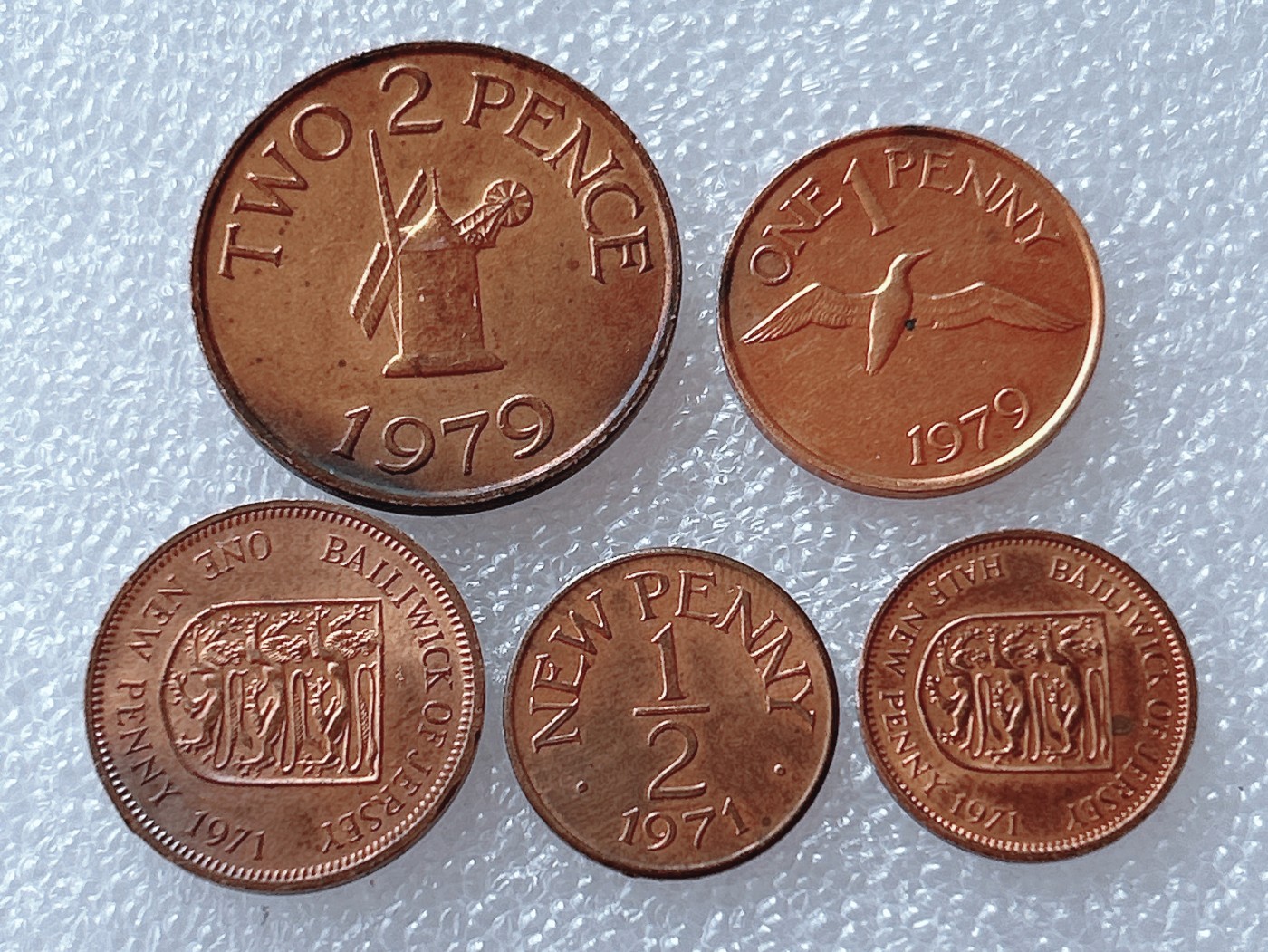 全场一元起拍 世界散币、银币专场 第51期 根西岛硬币 5枚