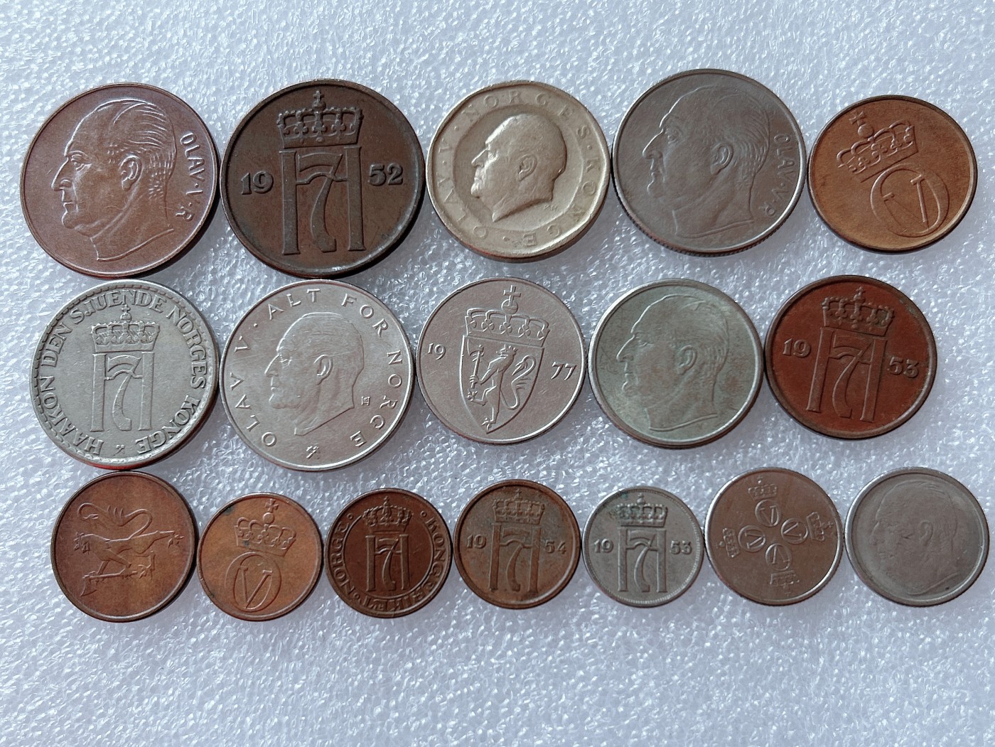 全场一元起拍 世界散币、银币专场 第51期 挪威硬币 17枚 无重复