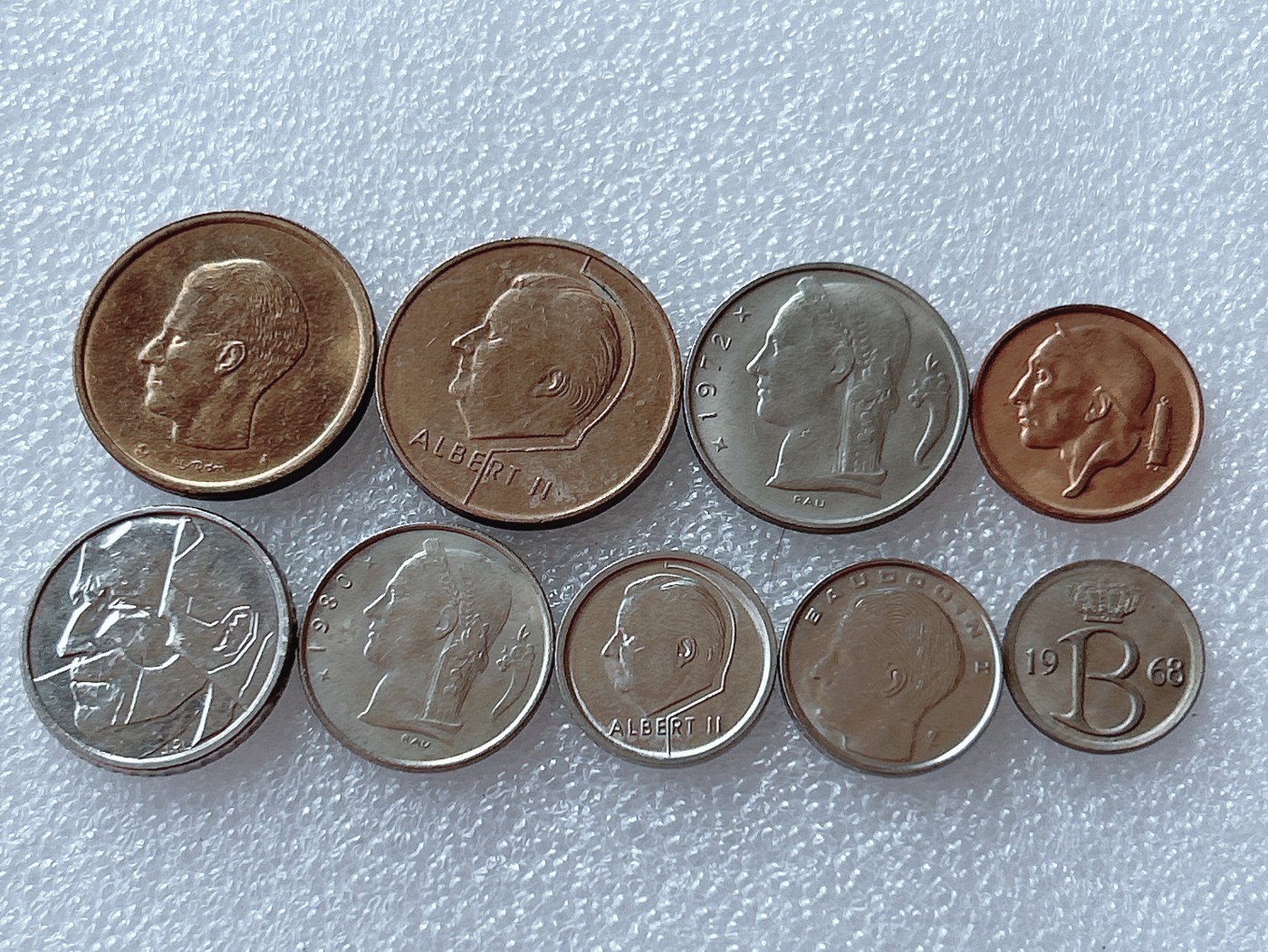 全场一元起拍 世界散币、银币专场 第51期 比利时硬币 9枚