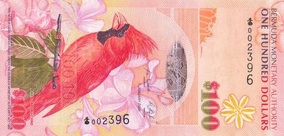 小福收藏拍卖第146期 裸钞场 本期有有多张豹子号靓号 经典提香 马尔代夫2015年A冠全同豹子号大全套 马耳他10里拉彩背 百慕大100元洋葱冠千位号 法国雨果巴斯德 越南49年100盾 墨西哥百年老钞 突尼斯 斯威士兰 乌克兰等多国精美纸币 - 百慕大 2009年 100元 洋葱冠 千位号 无47 unc