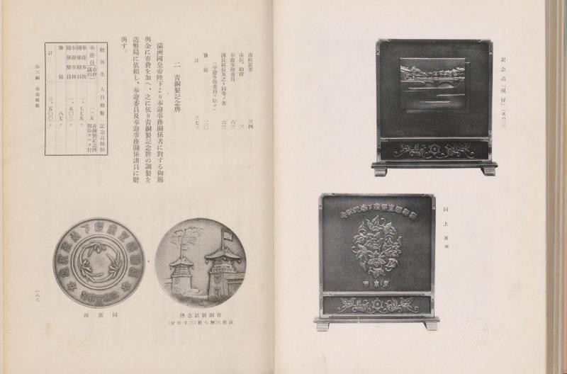 伪满洲国皇帝陛下奉迎纪念铜章一枚，带原盒。有日本国会图书馆文献著录。