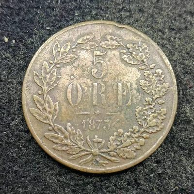 【淘币小摊】第二百三十五拍 散币场  周四到周一五连拍 满百包邮可预留 元旦后发货  - 瑞典1873年5欧尔铜币