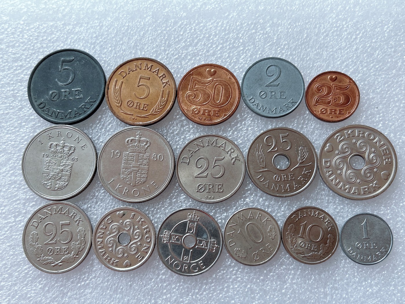 全场一元起拍 世界散币、银币专场 第51期 丹麦硬币 16枚 无重复