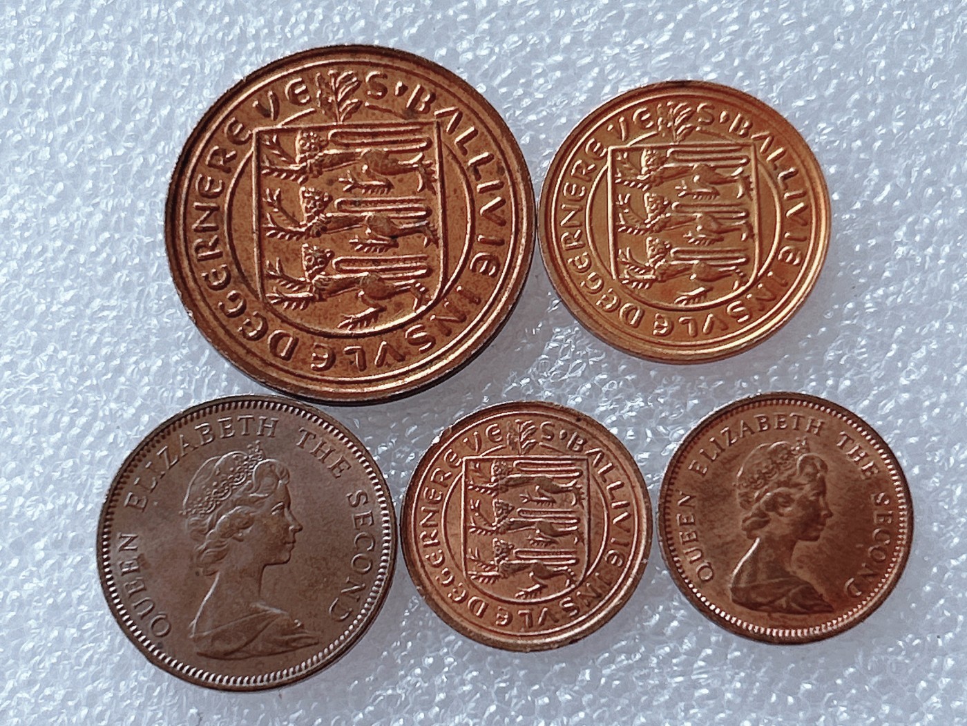 全场一元起拍 世界散币、银币专场 第51期 根西岛硬币 5枚