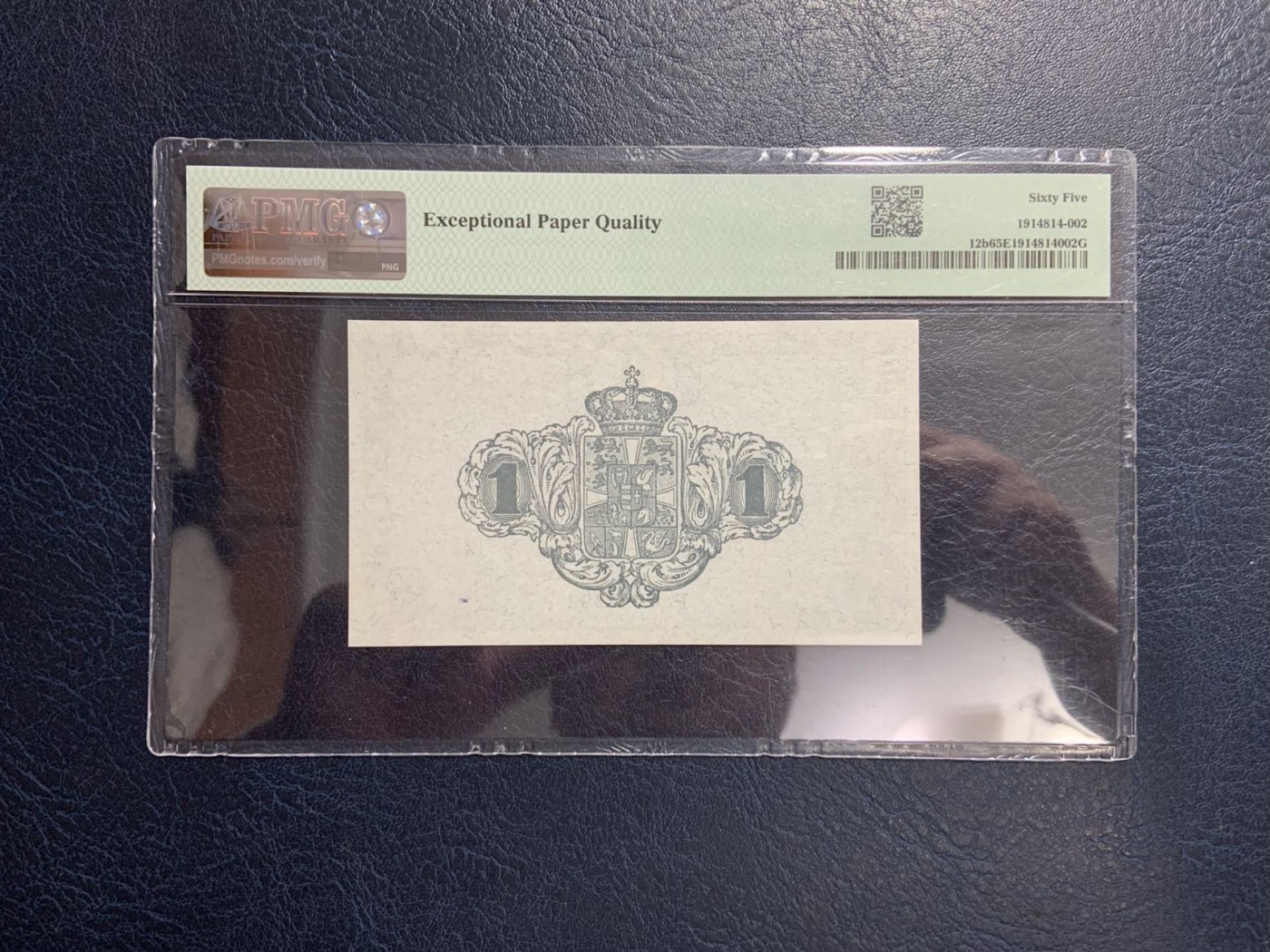 收藏联盟Quantum Auction 第315期拍卖  丹麦1916年1克朗 PMG65 号码无47
