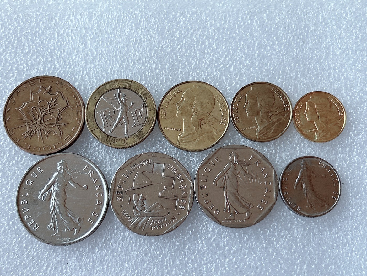 全场一元起拍 世界散币、银币专场 第51期 法国硬币 9枚