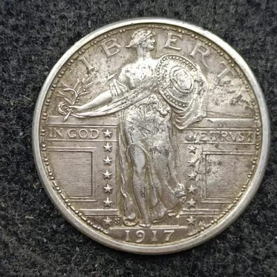 【淘币小摊】第二百三十四拍 银币套币场  周四到周一五连拍 满百包邮可预留 元旦后发货  - 美国1917年25分飞鹰银币好品少见细节到位