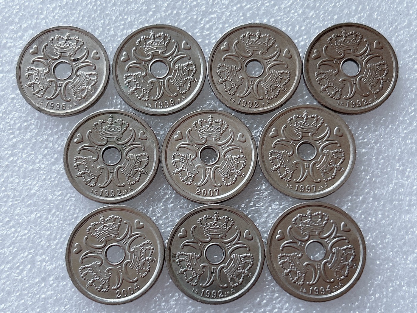 全场一元起拍 世界散币、银币专场 第51期 丹麦1克朗 10枚