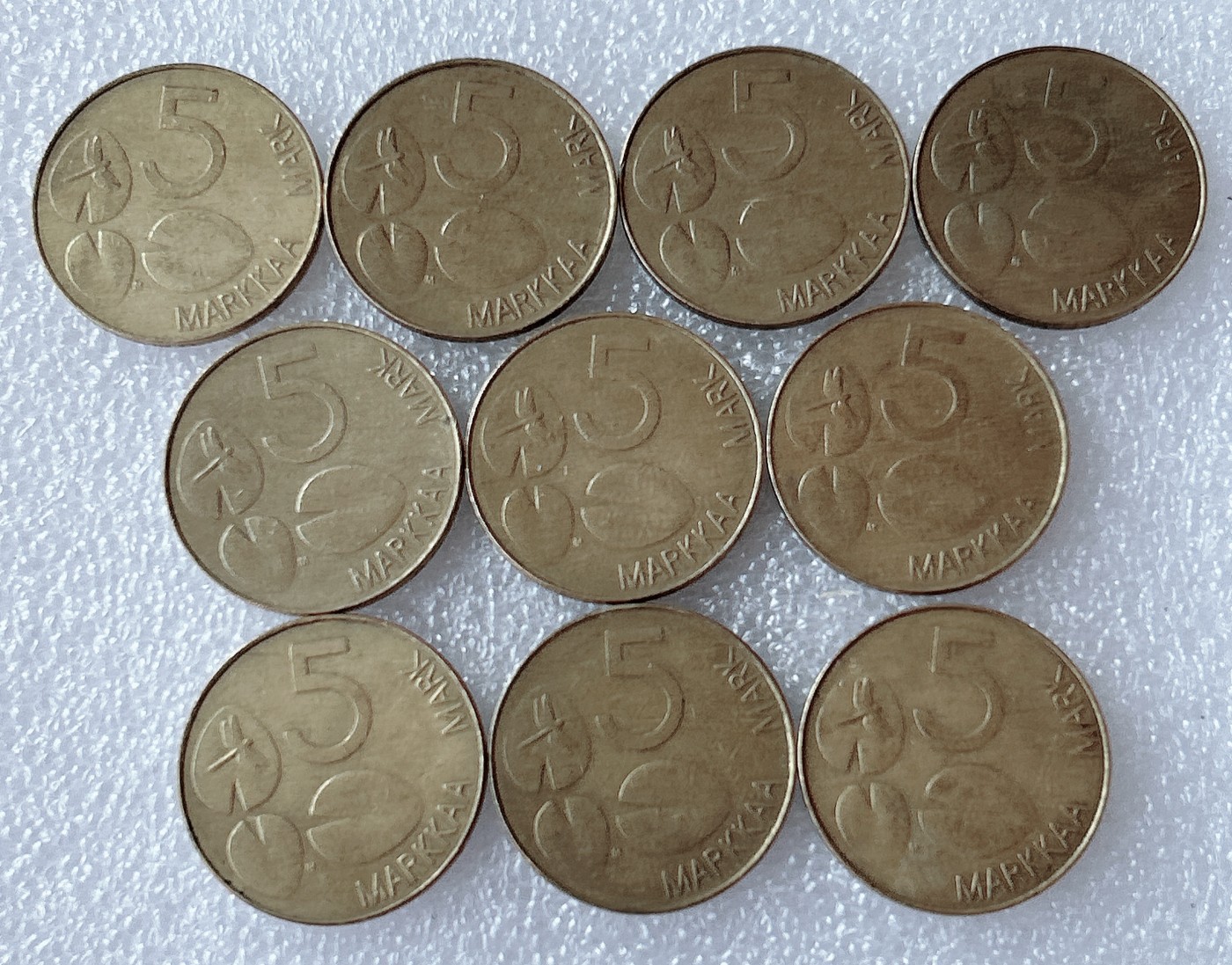 全场一元起拍 世界散币、银币专场 第51期 芬兰90年代5马克硬币 海豹 10枚