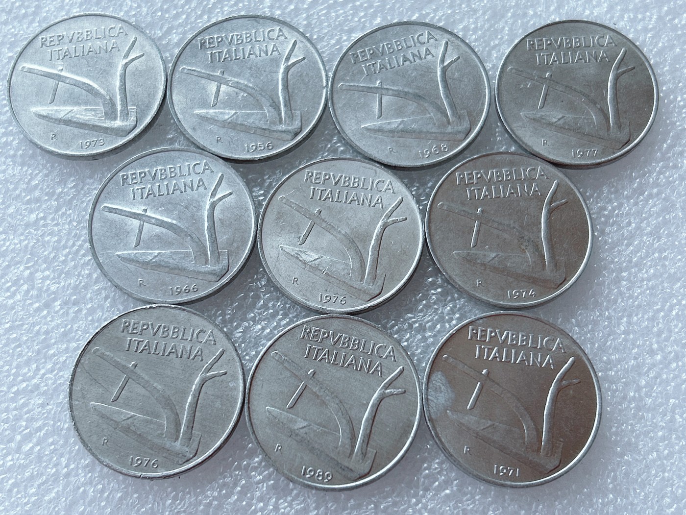 全场一元起拍 世界散币、银币专场 第51期 意大利10里拉 麦穗古犁 10枚