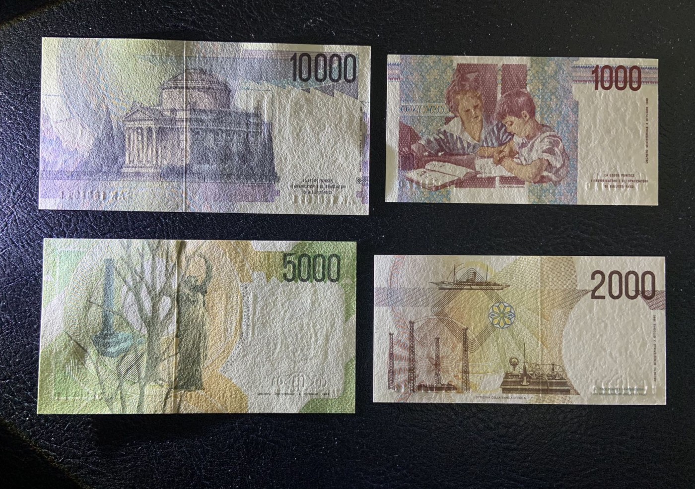 收藏联盟Quantum Auction 第315期拍卖  意大利1984-90年1000到10000里拉 品相全新UNC