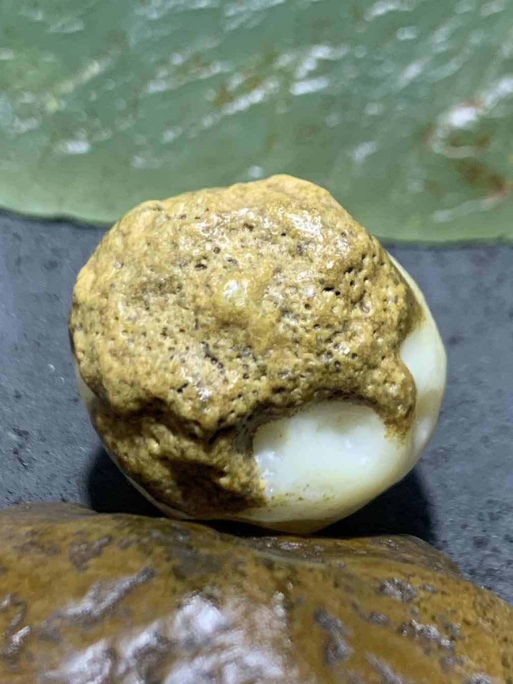 放福利！精美天然原高玉化皮阿拉善白玛瑙原石一颗