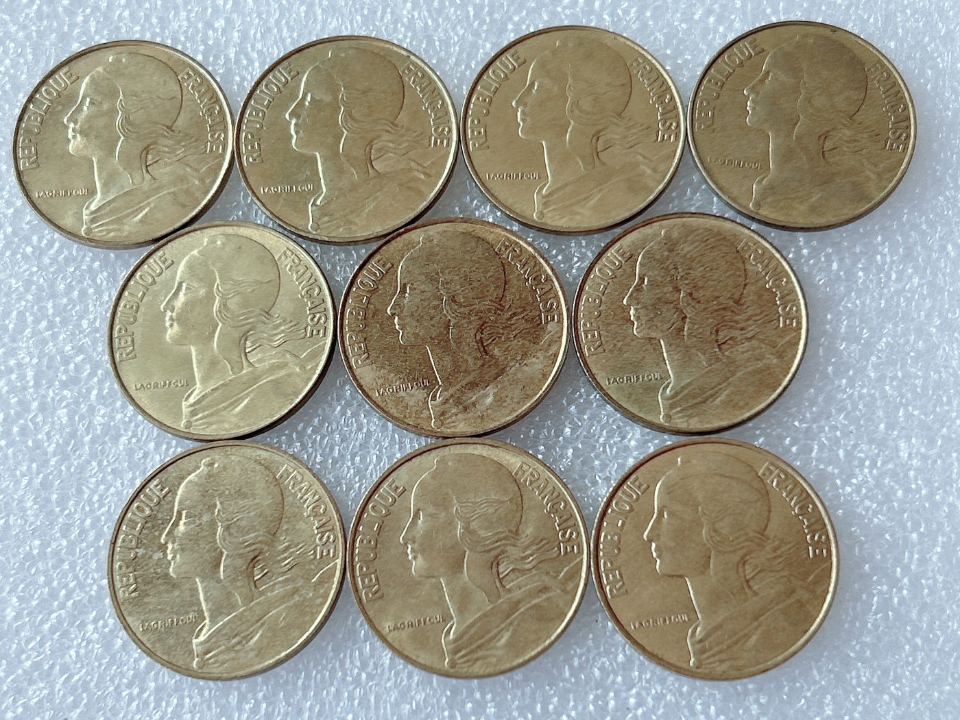 全场一元起拍 世界散币、银币专场 第51期 法国20分女神纪念币 10枚