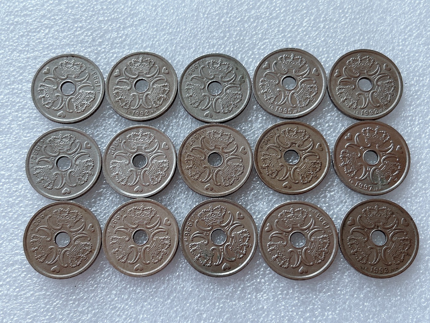 全场一元起拍 世界散币、银币专场 第51期 丹麦2克朗 15枚