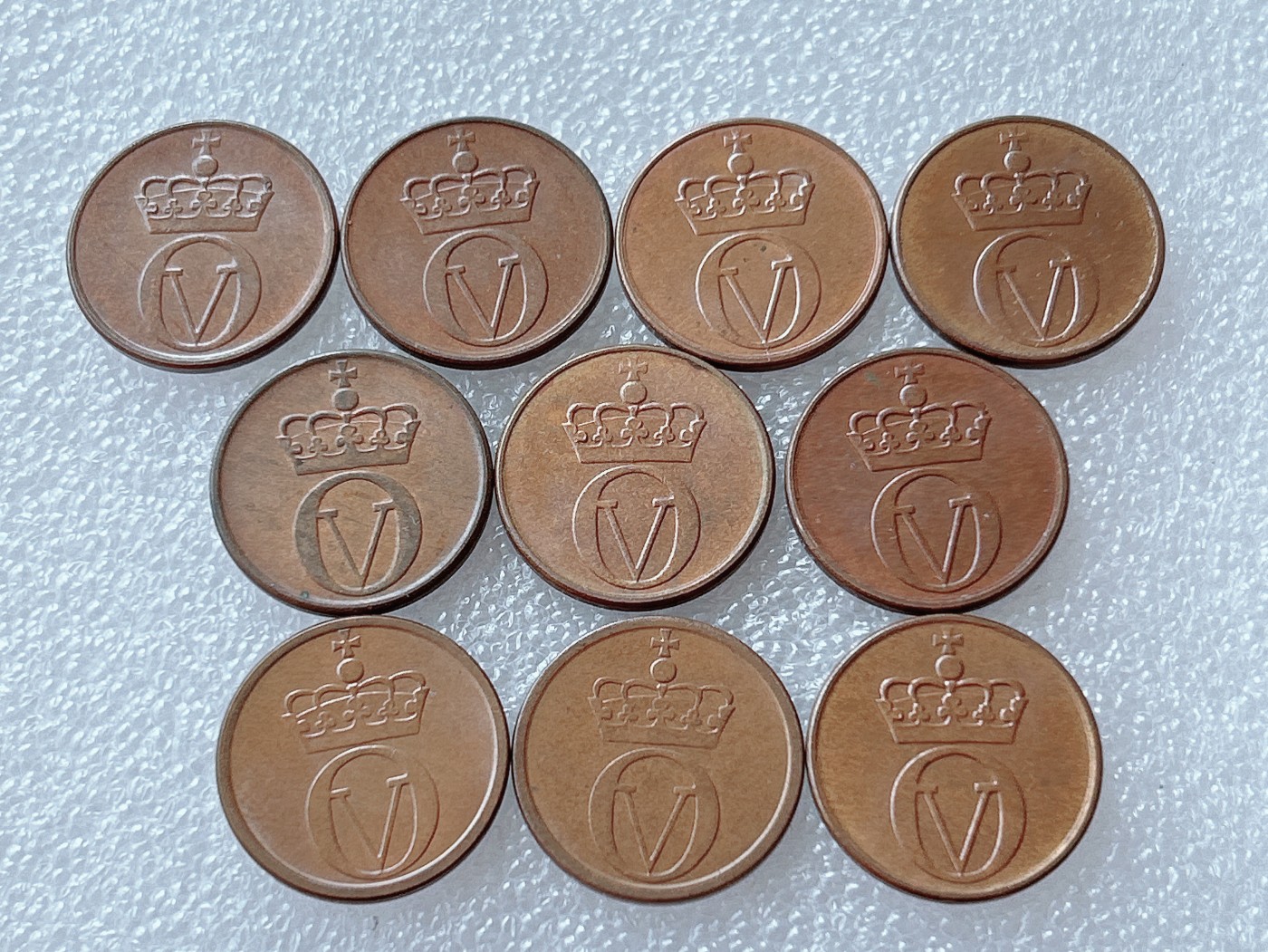 全场一元起拍 世界散币、银币专场 第51期 好品 挪威2欧尔铜币 10枚