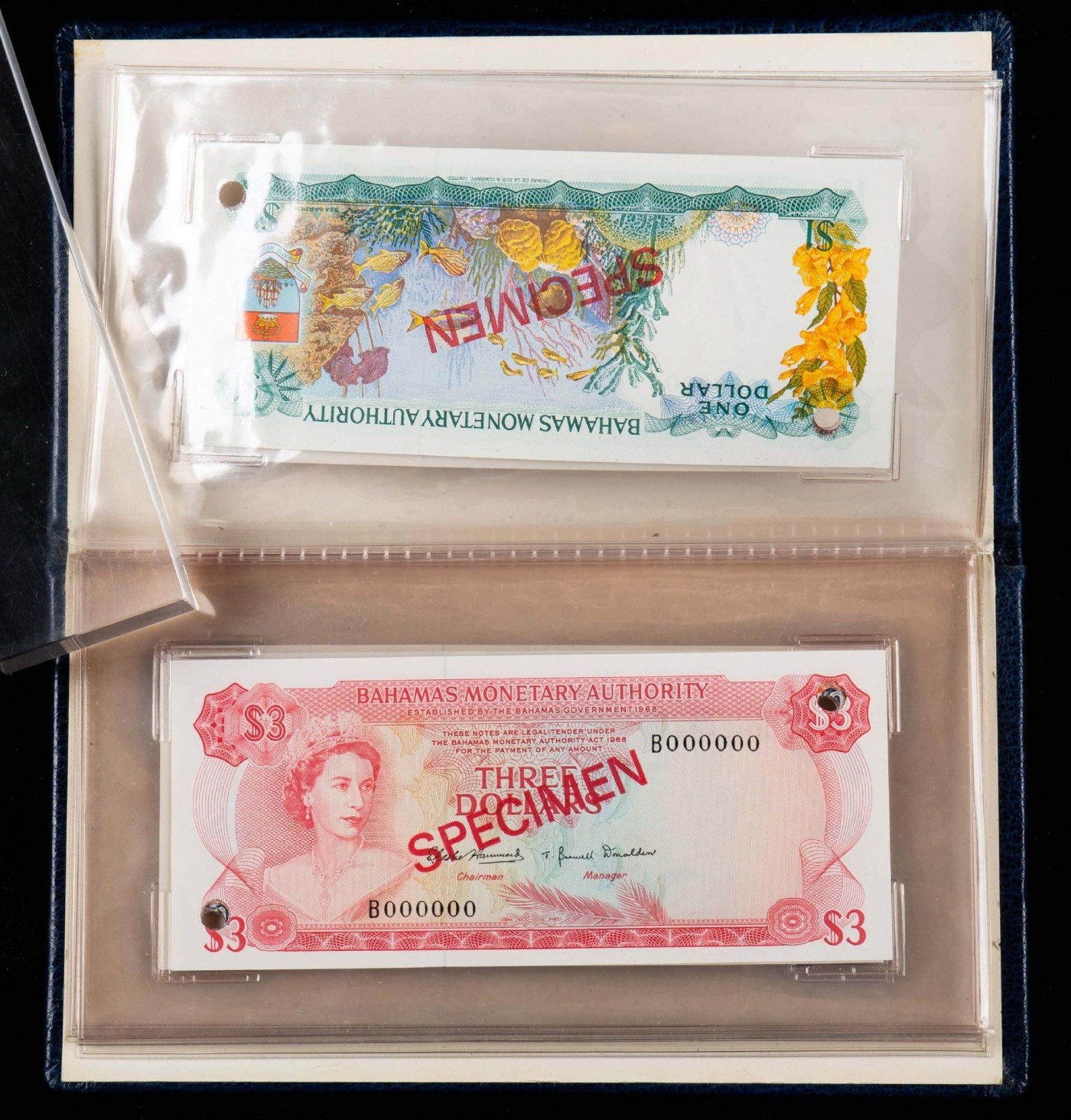 巴哈马1968年全套样票  德纳罗彩背