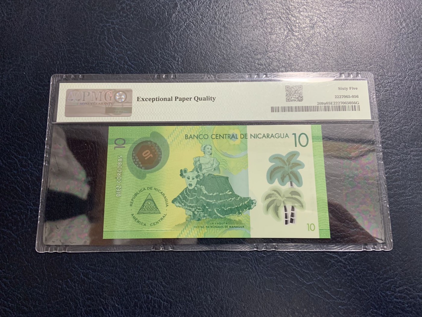 收藏联盟Quantum Auction 第315期拍卖  尼加拉瓜2014年10科罗巴 PMG65 雷达号 A冠