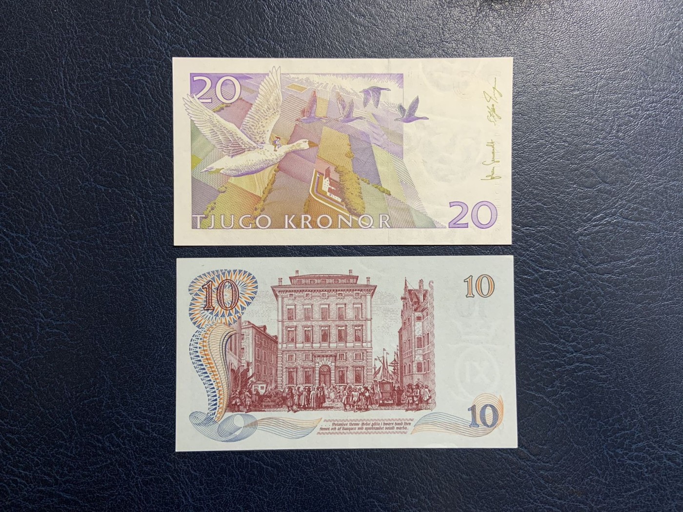 收藏联盟Quantum Auction 第315期拍卖  瑞典2008年20克朗和1968年10克朗纪念钞 品相AU