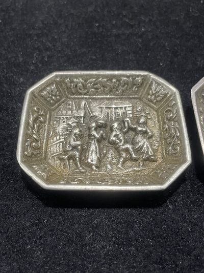 海外回流精品拍卖（五一专场） 法国回流小银盘摆件一对（88.4g，有银标）