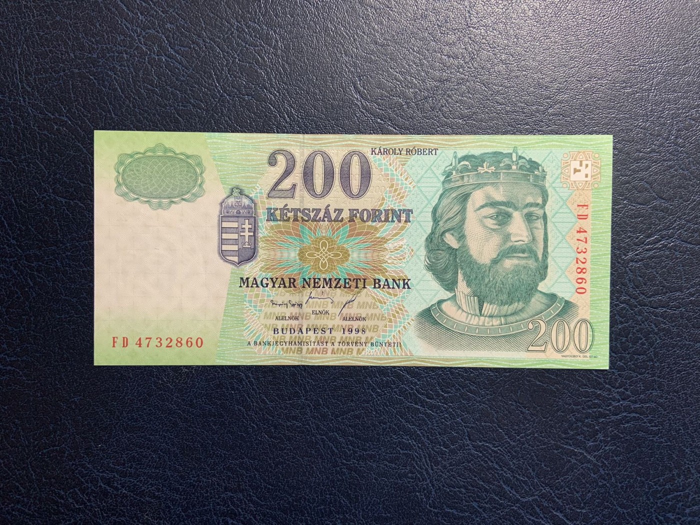 收藏联盟Quantum Auction 第315期拍卖  匈牙利1998年200福林 品相全新UNC 早期年份