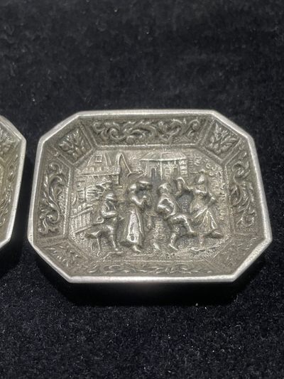 海外回流精品拍卖（五一专场） 法国回流小银盘摆件一对（88.4g，有银标）