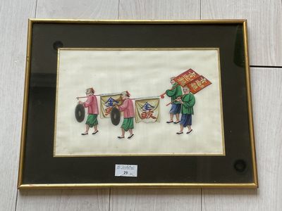 海外回流精品专场（鸽子请绕行） - 法国回流清代通草画（尺寸大）