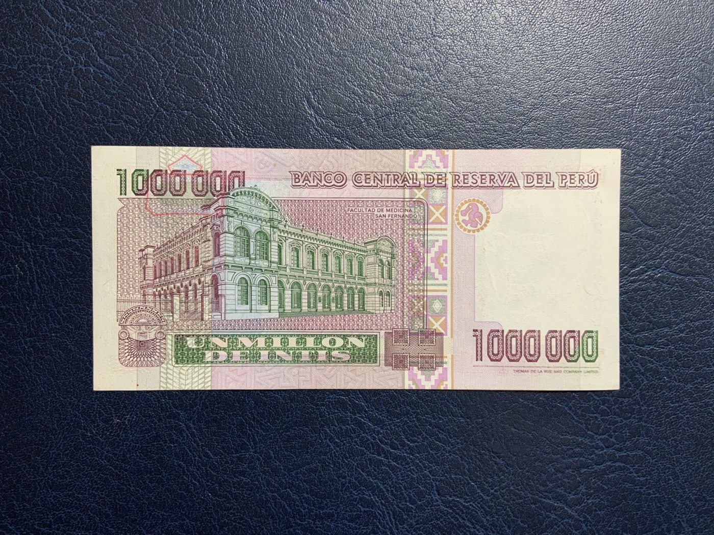 收藏联盟Quantum Auction 第315期拍卖  秘鲁1990年100000印蒂 品相UNC- 次高面值