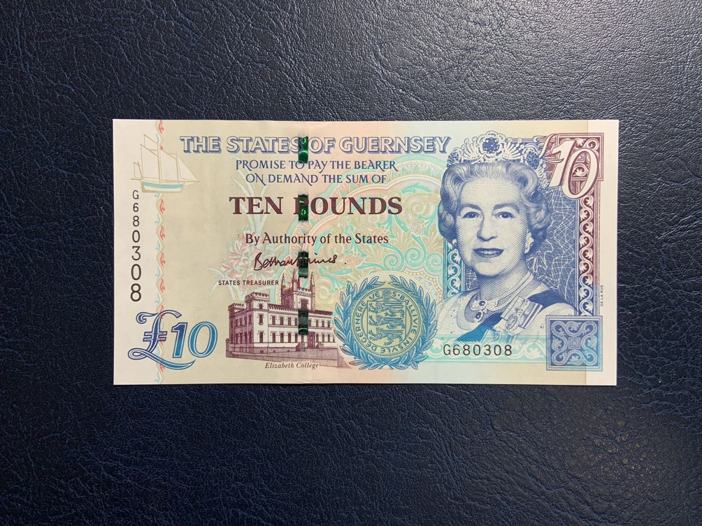 收藏联盟Quantum Auction 第315期拍卖  格恩西岛2023年10镑 品相全新UNC 号码无457
