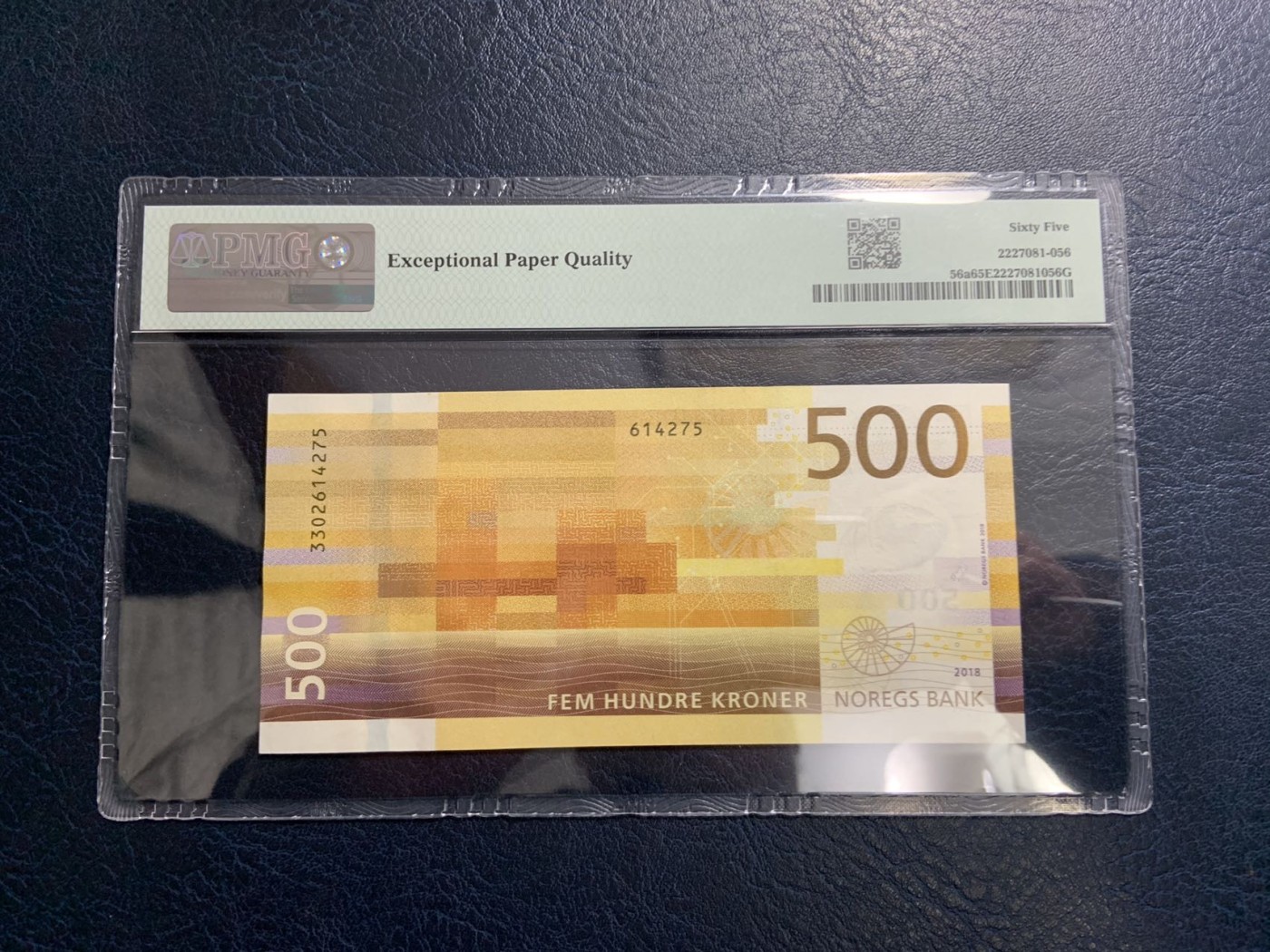 收藏联盟Quantum Auction 第315期拍卖  挪威2018年500克朗 PMG65 RS14斯塔万格号救生船