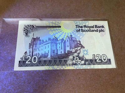 【Blue Auction】✨世界纸币精拍第413期【精】 【无47】苏格兰 大卷毛1992年20镑 全新UNC 