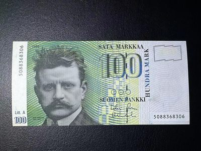 【Blue Auction】✨世界纸币精拍第413期【精】 【无47】芬兰 1986年100马克 UNC-