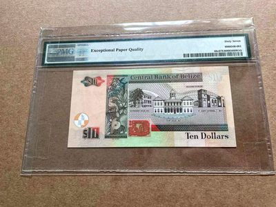 【Blue Auction】✨世界纸币精拍第413期【精】 【无47】伯利兹 2016年10元 PMG67EPQ 女王