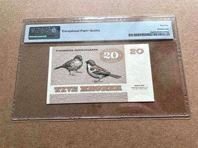 【Blue Auction】✨世界纸币精拍第413期【精】 丹麦 1987年20克朗 PMG66EPQ 
