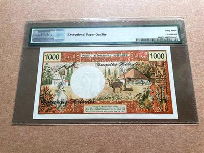 【Blue Auction】✨世界纸币精拍第413期【精】 【无47】新赫布里底 1975年1000法郎 PMG67EPQ 