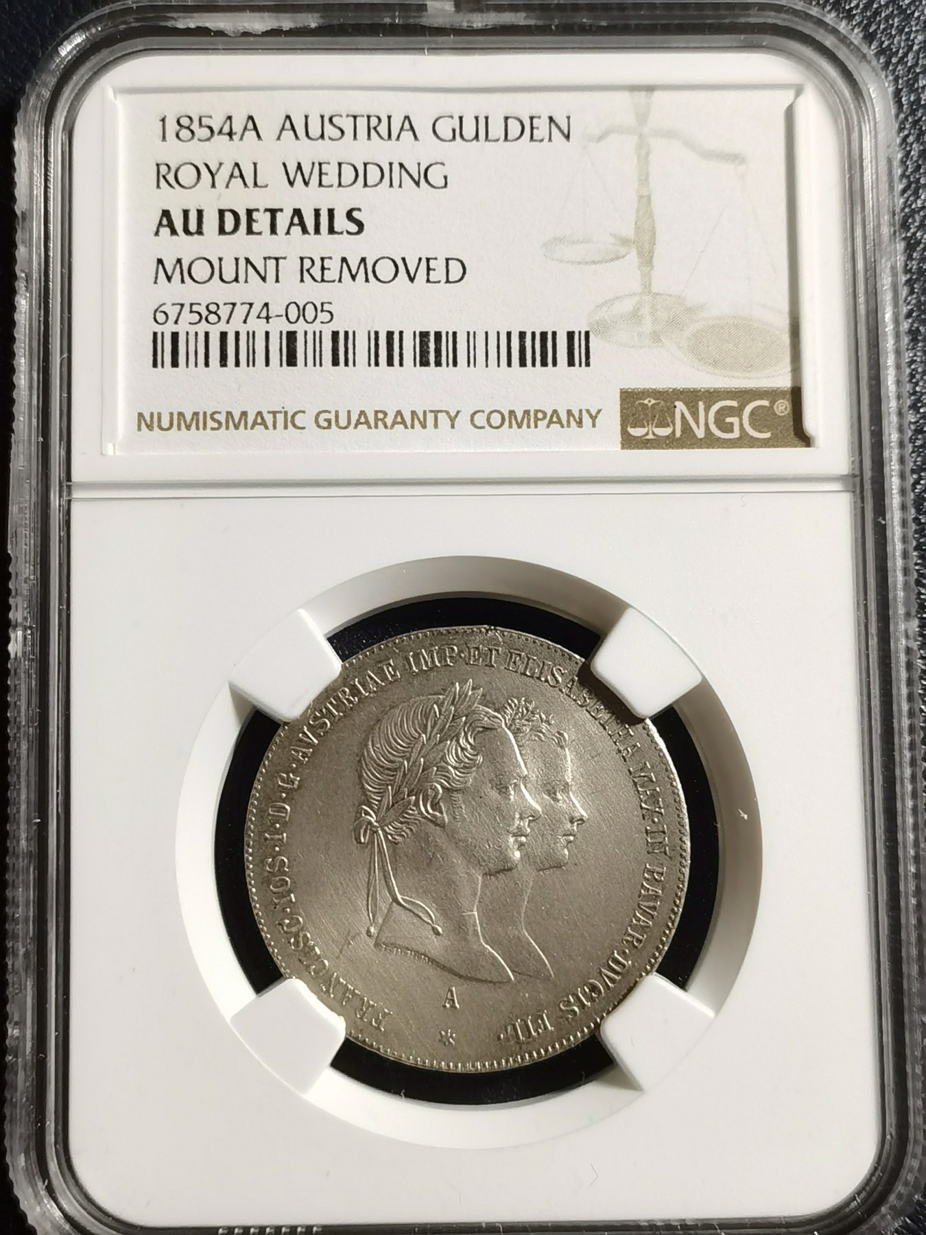 🎉🎊乐享宝藏💎💰~20240213专场 奥地利帝国1盾银币~皇帝弗兰茨约瑟夫与茜茜公主结婚纪念