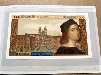 【Blue Auction】✨世界纸币精拍第413期【精】 【一组2张带册 小号】法国法郎联盟 500-1000法郎 UNC品相 商业钞
