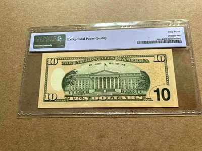 【Blue Auction】✨世界纸币精拍第413期【精】 美国 2017年10美金 PMG67EPQ 高分