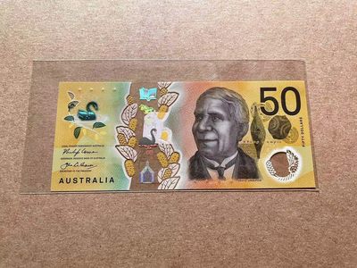【Blue Auction】✨世界纸币精拍第413期【精】 【AA首发冠无47】澳大利亚 50元 塑料钞 全新UNC