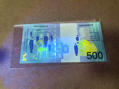 【Blue Auction】✨世界纸币精拍第413期【精】 比利时 末版 500法郎 全新UNC 