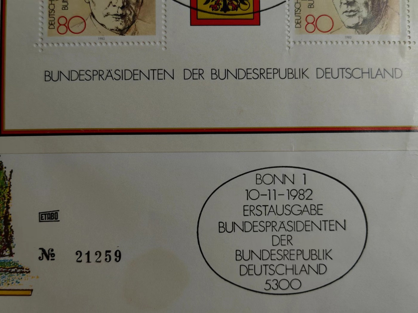 精选多國邮品🔥🔥🔥（拍卖场）放漏专场 第④①场 西德1982年 历任总统（大型封）