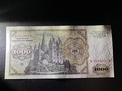 【Blue Auction】✨世界纸币精拍第413期【精】  德国 1980年1000马克 舍那 UNC- 雕刻精美