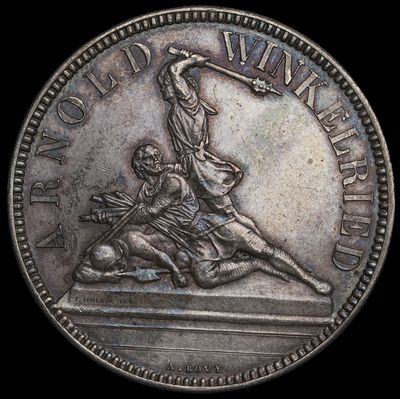 修遠堂世界散币，裸章第四期 倒数30秒自动截拍 全场包邮 - 1861年瑞士下瓦尔登射击节5法郎大银币 仅铸造了6000枚