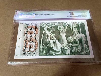 【Blue Auction】✨世界纸币精拍第413期【精】 【无47】瑞士 1971年50法郎 PMG65EPQ 苹果园