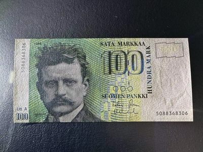 【Blue Auction】✨世界纸币精拍第413期【精】 【无47】芬兰 1986年100马克 UNC-